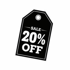 Sale 20 Percent Off Tag Design