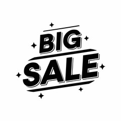 Big Sale Bold Typography Vector