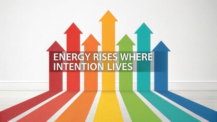 Colorful upward arrows representing growth and rising energy