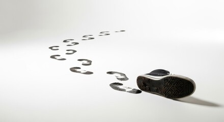 Footprints path journey direction success progress achievement goal motivation travel adventure way