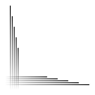 Frame geometric corner lines minimalist black modern vector background design