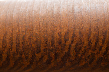 Close-up texture of a rusty metal pipe