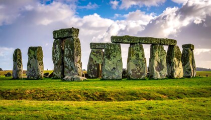 Naklejka premium Stonehenges Ancient Majesty - A Glimpse into Prehistoric England.