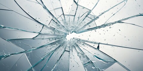 Shattered Glass Radial Composition, Teal Hues, Destruction Concept, Broken Glass, Glass Texture Broken Glass, Shattered Window