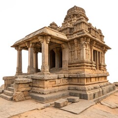 Stone Chariot Temple Vijayanagara Architecture, Detailed Carving, Isolated Image, Indian History, Ancient Temple Vijayanagara, Indian Architecture