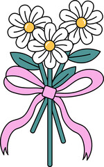 Cute Floral Frame Border Romantic Wedding Ornament Playful Vintage Decoration Illustration