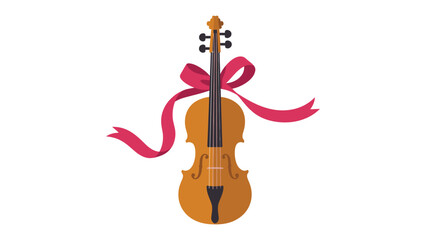 Gift of Music: A beautifully crafted violin, adorned with a delicate ribbon, symbolizing the gift of melody and the joy of music.