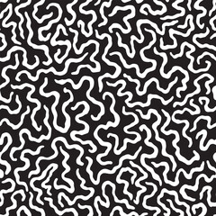 Abstract doodle lines seamless pattern. Vector illustration flat design background. 