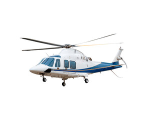 Corporate aircraft for elite travel, Modern helicopter showcasing premium urban air service on transparent background