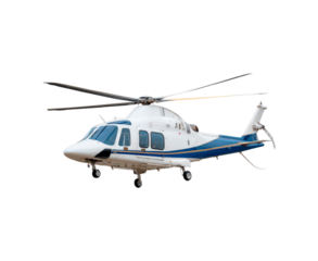 Corporate aircraft for elite travel, Modern helicopter showcasing premium urban air service on transparent background