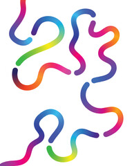 Colorful abstract lines create a playful design