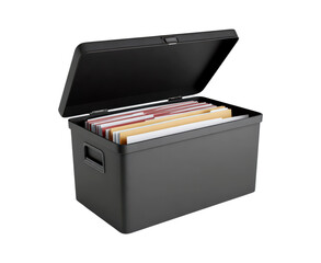 Colorful legal storage, Stylish and sturdy plastic case with colorcoded folders for efficient legal on transparent background