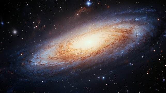 A stunning image showcases the majestic Whirlpool Galaxy, a spiral galaxy with vibrant colors and intricate details, set against a backdrop of countless stars and nebulae.