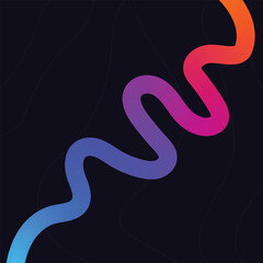 Gradient line art on dark background creates a modern and abstract design