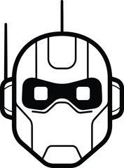 Black silhouette of Ant Man helmet with antennae ant man helmet silhouette superhero helmet