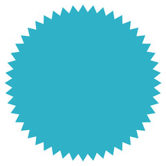 Hellblauer Stern mit Textfreiraum