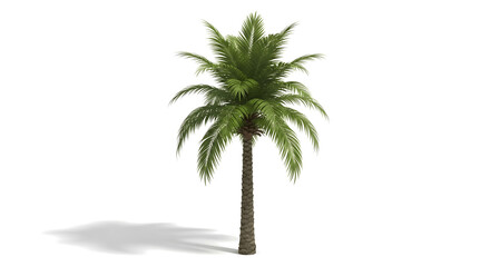Obraz premium Realistic palm tree illustration for tropical vacation vibes and summer design projects now available
