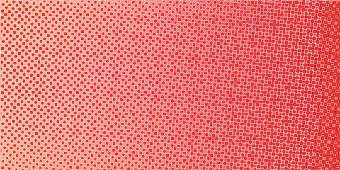 Obraz premium Pink orange polka dots gradient halftone background. Pop art cartoon dot texture with comic graphic design, Horizontal abstract pattern wall for cover digital technology.