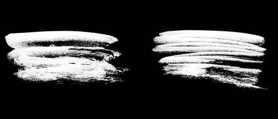 Unordentliches Pinsel Gekritzel in weiß auf schwarz als Banner © kebox