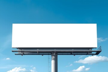 Obraz premium Blank big billboard over blue sky, put your own text here
