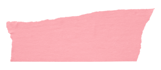pink crumpled torn tape isolated on transparent background.