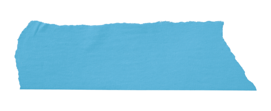 light blue crumpled torn tape isolated on transparent background. - Powered by Adobe