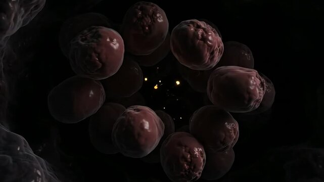 Pancreatic beta cells burning out under stress, sparks fading as insulin production slows