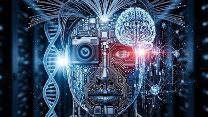 Data technology concept with digital elements representing innovation and modern design - Powered by Adobe