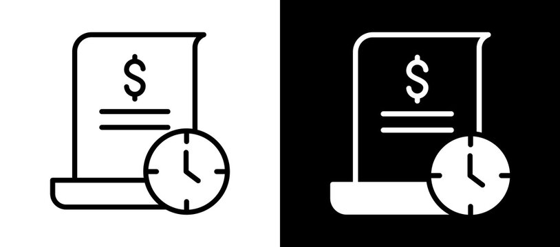 Payment History whiteblack icon