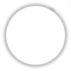 soft shadow circle frame transparent background minimal round border for modern graphic design