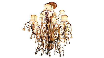 isolated gothic luxury style wrought iron ceiling chandelier