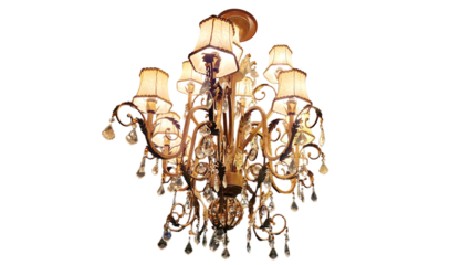 isolated gothic luxury style wrought iron ceiling chandelier