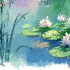 Various oil paintings, floral landscapes, sailboats, willow trees, mountain lakes, bamboo, plum blossoms, geese, lotus leaves, lotus flowers, forests