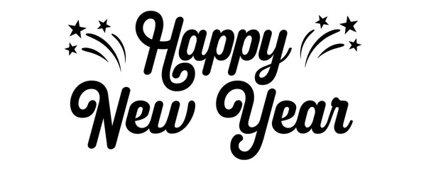 Happy New Text PNG