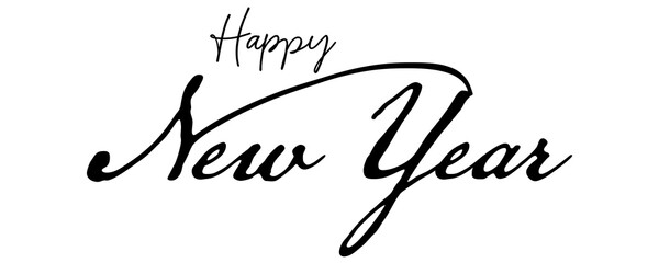 Happy New Text PNG