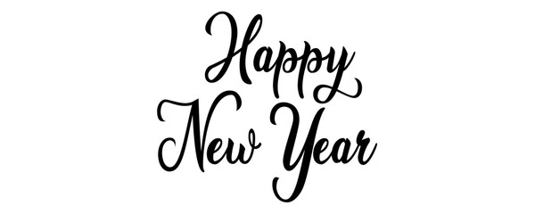Happy New Text PNG