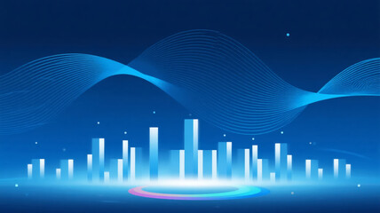 Smart city data technology network future business abstract background