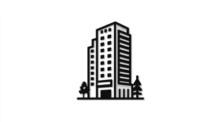 Obraz premium modern flat commercial office building,