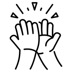 high five line Icon