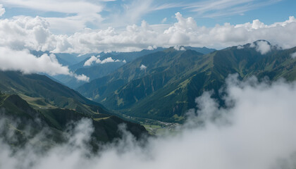 Naklejka premium view of the mountains