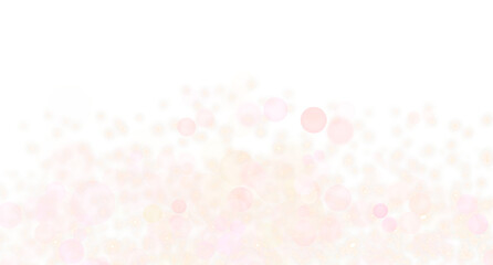 Glowing Bokeh Dust Floating on Transparent Background