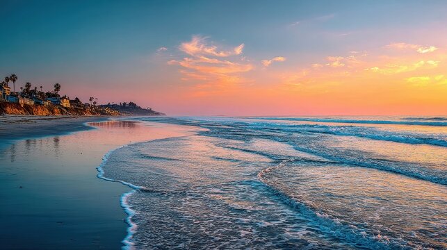 Breathtaking Sunset Over Solana Beach, California: A Serene Coastal Retreat
