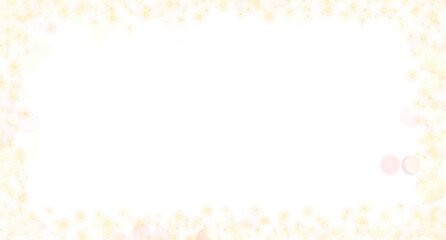 Fototapeta premium Transparent Background Light Frame with Bokeh