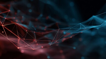 Modern technology network with dynamic red and blue connections for futuristic projects or digital marketing initiatives showcasing innovation