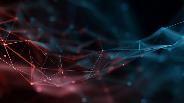 Modern technology network with dynamic red and blue connections for futuristic projects or digital marketing initiatives showcasing innovation