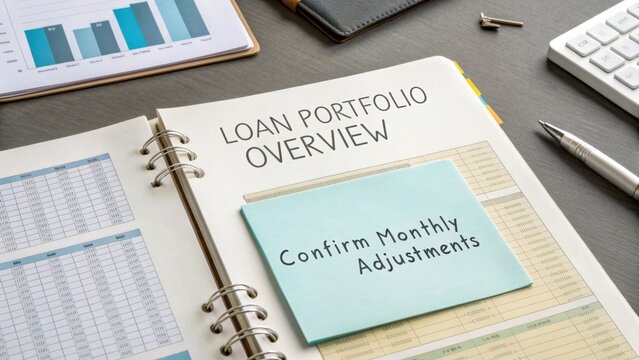 Detailed Overview of Loan Portfolio with Monthly Adjustment Confirmation in Financial Planning Document