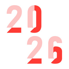 vector design of the year 2026 numbers