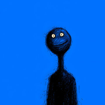 Stick Figure Series Blue / Helles K&ouml;pfchen