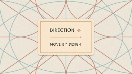 Abstract geometric pattern featuring directional lines and design elements with soft color tones for creative projects