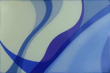 Translucent Gel Abstract Art with Layered Curves